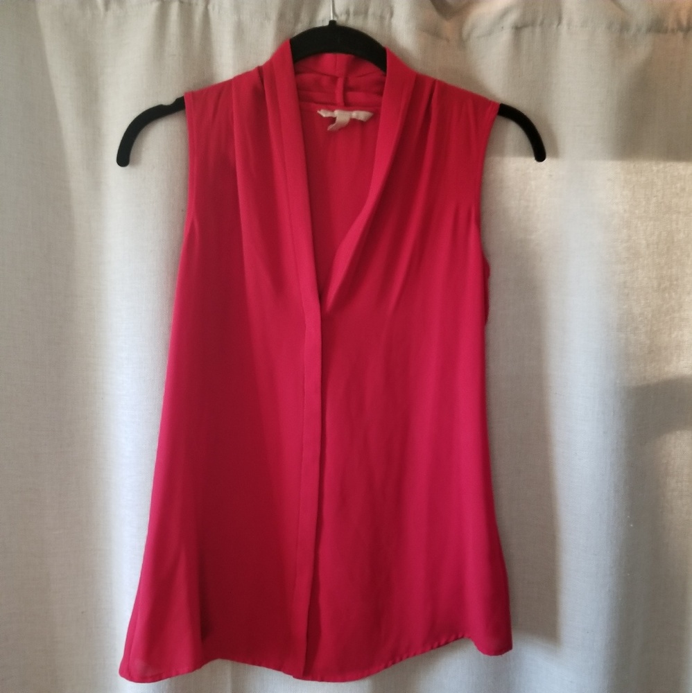 Banana Republic Red Sleeveless Blouse